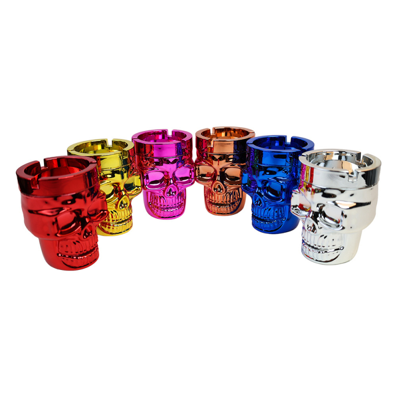 Τασάκι αυτοκινήτου με μορφή κεφαλής φάντασματος, φωτεινό ηλεκτροπλακωμένο πλαστικό, μοντέλο 042EA, Eden, βάρος 77 g, για αυτοκίνητο και οικιακή χρήση