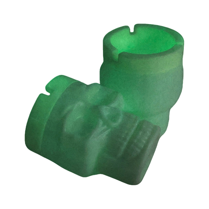 Τασάκι αυτοκινήτου με μορφή κεφαλής φάντασματος, φωτεινό ηλεκτροπλακωμένο πλαστικό, μοντέλο 042EA, Eden, βάρος 77 g, για αυτοκίνητο και οικιακή χρήση