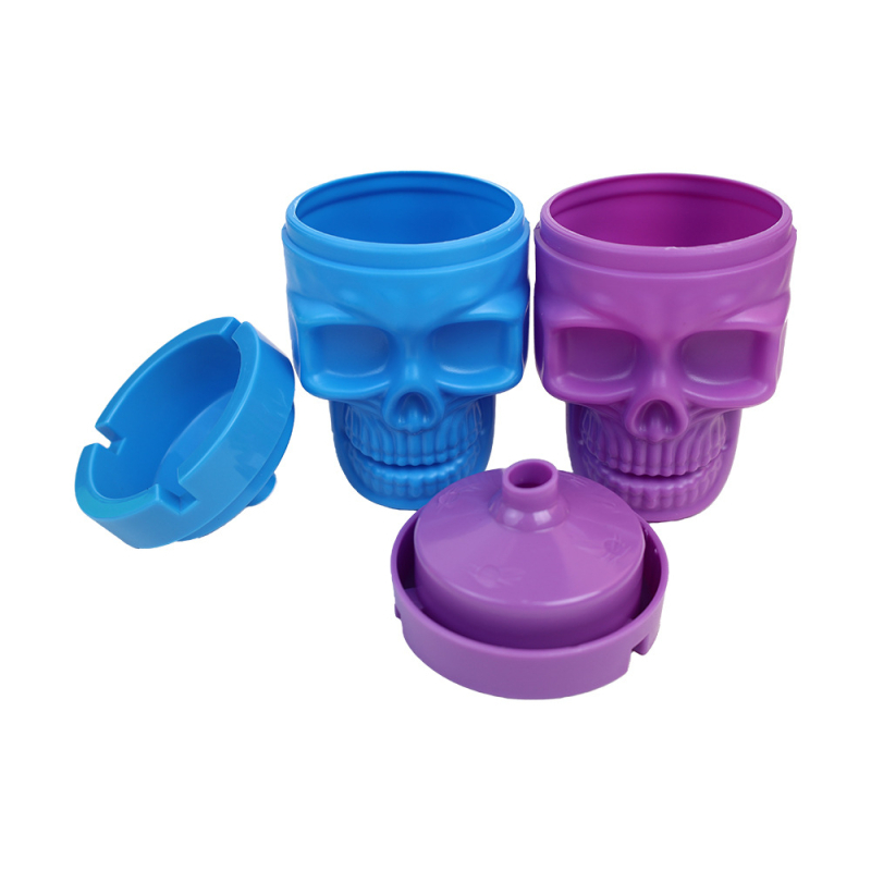 Τασάκι αυτοκινήτου με μορφή κεφαλής φάντασματος, φωτεινό ηλεκτροπλακωμένο πλαστικό, μοντέλο 042EA, Eden, βάρος 77 g, για αυτοκίνητο και οικιακή χρήση