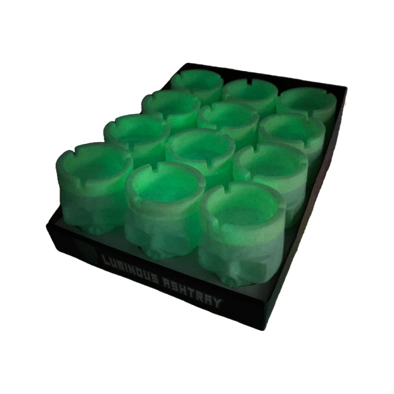 Τασάκι αυτοκινήτου με μορφή κεφαλής φάντασματος, φωτεινό ηλεκτροπλακωμένο πλαστικό, μοντέλο 042EA, Eden, βάρος 77 g, για αυτοκίνητο και οικιακή χρήση