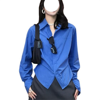 Риза със slim fit стил, поло яка, дълги ръкави, полиестер с еластан