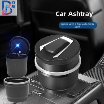 Τασάκι αυτοκινήτου με υψηλής αντίστασης στη φλόγα, καπάκι και φωτισμό, μοντέλο BS-1283, 120 g, μάρκα Hundred trees