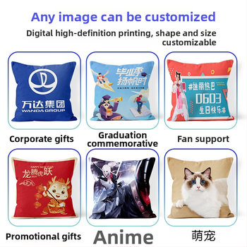 Prilagođena jastučnica s pamukastim navlakom, PP pamuk punjenje, uzorak prema crtežima, vez, digitalna tisak