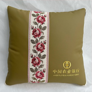 2-u-1 jastuk i deka za odmor u uredu i putovanje automobilom, navlaka od pamuka i lana, PP pamuk punilo, vezena tkanina, moderni minimalistički stil