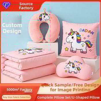 Auto jastuk za vrat u obliku U, crtani dizajn srca; po narudžbi; vanjski materijal: super mekani kratki pliš; punilo: pamuk