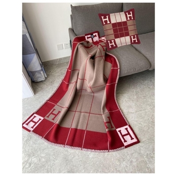 Kašmir-vuneni pokrivač za proljeće i jesen, prugasti uzorak, 180–190 g/m², japanski stil