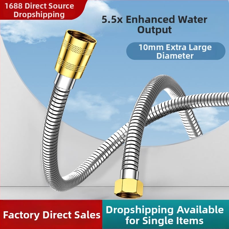 Σωλήνας ντους με παχυμένο μεγάλο εσωτερικό διάμετρο ροής, χαλκός + ανοξείδωτο ατσάλι + καουτσούκ, μοντέλο Dll, εγκατάσταση με 4 βίδες, μάρκα Bathing Mingding, μοντέρνο μινιμαλιστικό στυλ