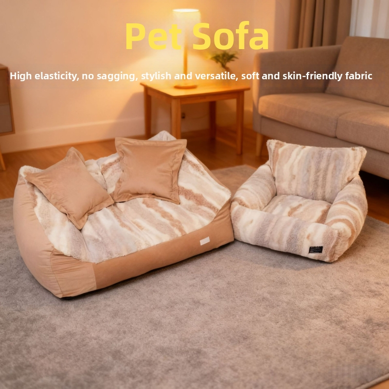 Kauč za kućne ljubimce s uklonjivim, perivim navlakom i jacquard tkaninom Rabbit Velvet i Teddy Velvet, za pse