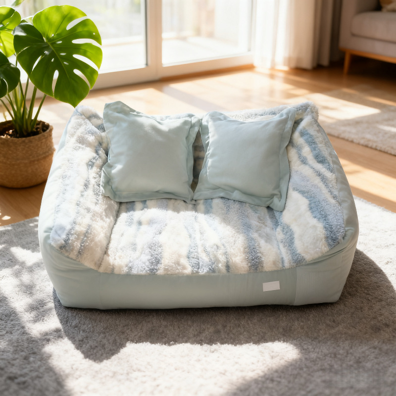 Kauč za kućne ljubimce s uklonjivim, perivim navlakom i jacquard tkaninom Rabbit Velvet i Teddy Velvet, za pse