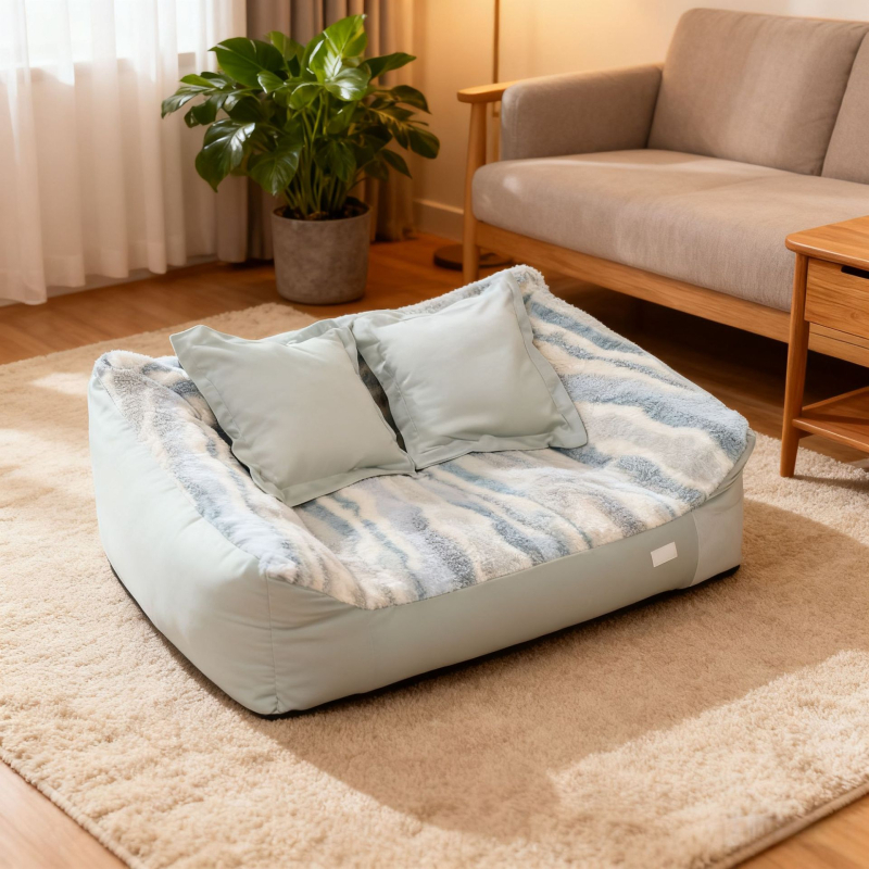 Kauč za kućne ljubimce s uklonjivim, perivim navlakom i jacquard tkaninom Rabbit Velvet i Teddy Velvet, za pse