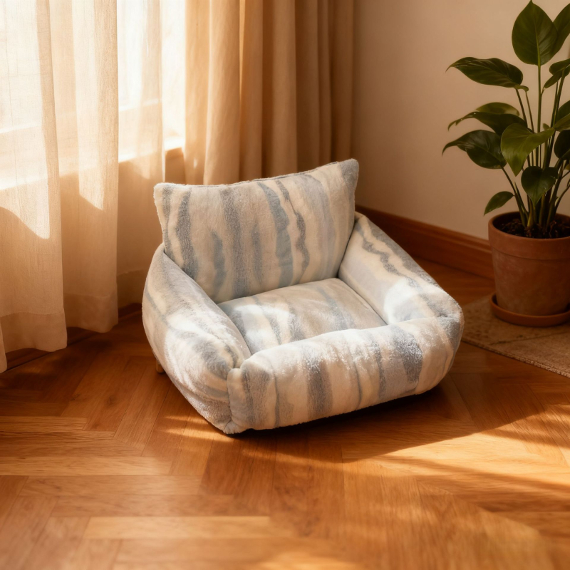 Kauč za kućne ljubimce s uklonjivim, perivim navlakom i jacquard tkaninom Rabbit Velvet i Teddy Velvet, za pse