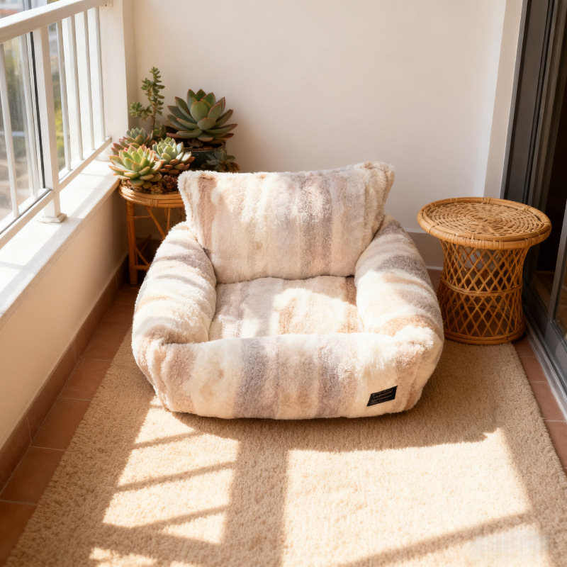 Kauč za kućne ljubimce s uklonjivim, perivim navlakom i jacquard tkaninom Rabbit Velvet i Teddy Velvet, za pse