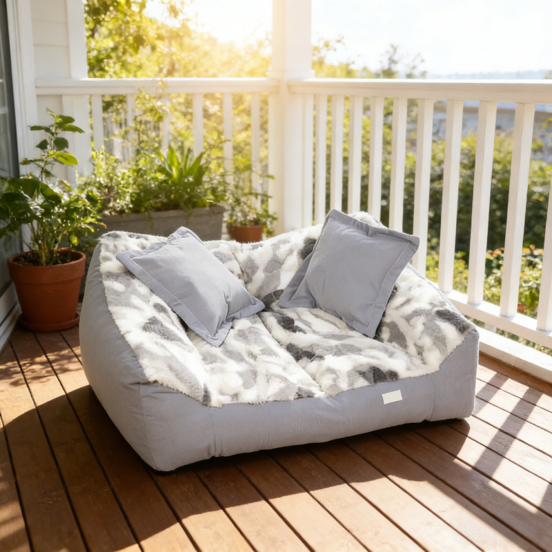 Kauč za kućne ljubimce s uklonjivim, perivim navlakom i jacquard tkaninom Rabbit Velvet i Teddy Velvet, za pse