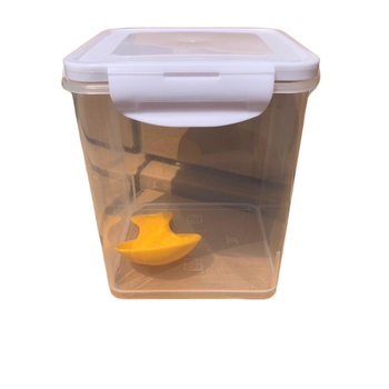 Vlagootporan spremnik za rižu, metalna konstrukcija, velika kapaciteta, moderan minimalistički stil