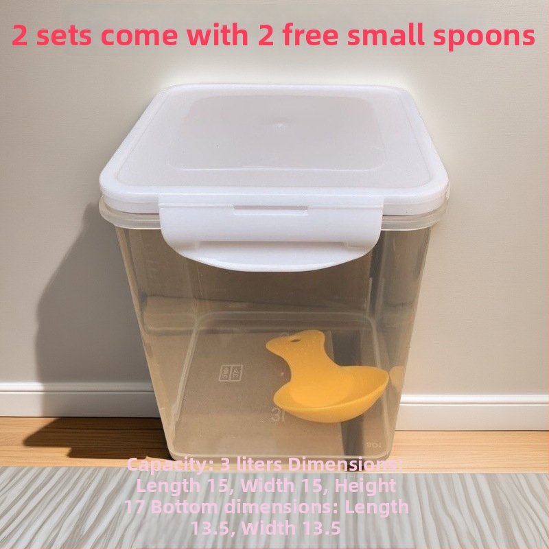 Vlagootporan spremnik za rižu, metalna konstrukcija, velika kapaciteta, moderan minimalistički stil