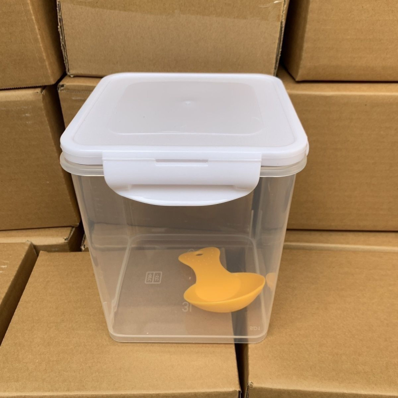 Vlagootporan spremnik za rižu, metalna konstrukcija, velika kapaciteta, moderan minimalistički stil