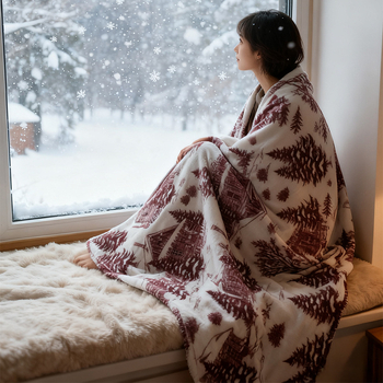 Фланелено одеяло с печат по снимка, геометричен модел, тегло 300-500 г