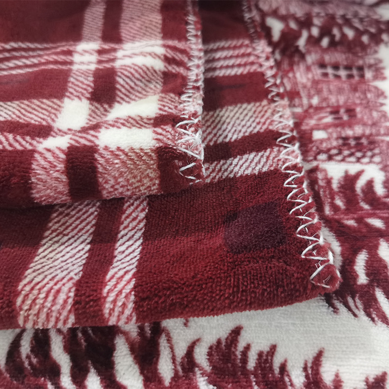 Фланелено одеяло с печат по снимка, геометричен модел, тегло 300-500 г