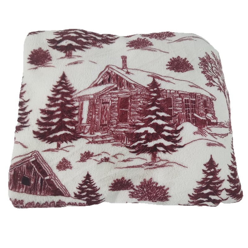 Фланелено одеяло с печат по снимка, геометричен модел, тегло 300-500 г