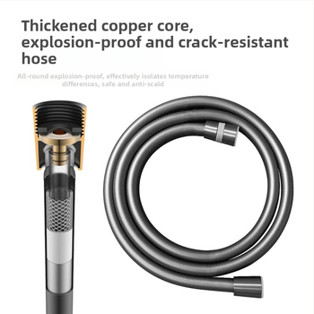 PVC σωλήνας ντους, μοντέλο 8888, σχεδίαση κατά του ξετυλίγματος, σύνδεση με βίδες, ονομαστική πίεση 60 Pa, θερμοκρασία λειτουργίας 80°C, στυλ μοντέρνο-απλό