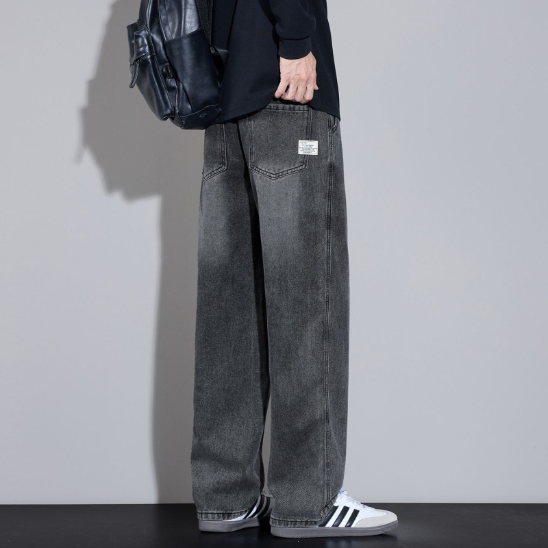 Muške traperice, ravnog kroja, široke nogavice, denim pamuk, vezivanje šnurova