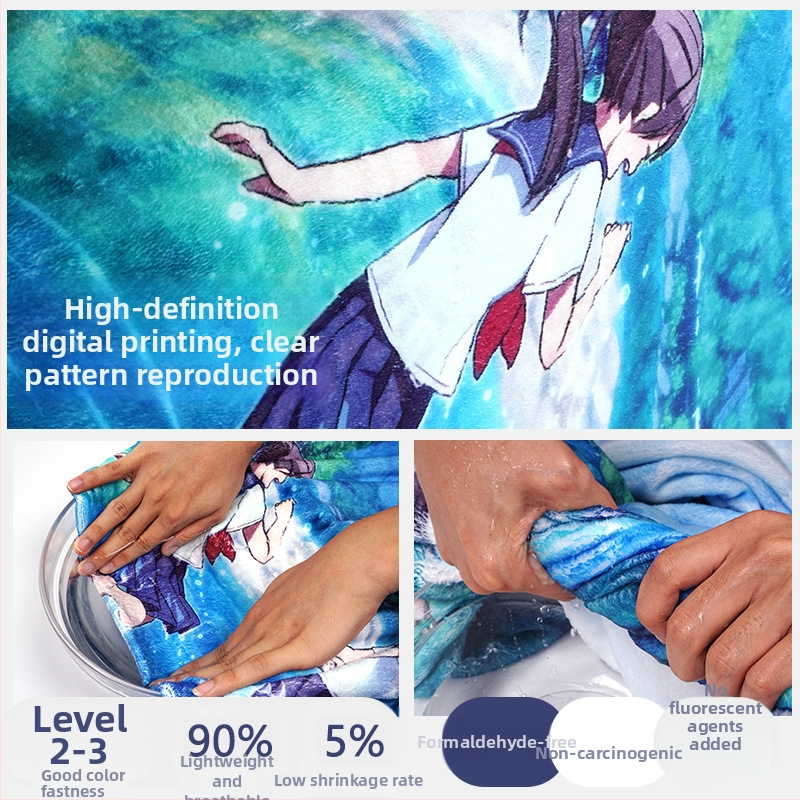 Flanelová deka s potlačou karikatúrneho vzoru, 200 g, zmesové vlákno, jeseň-zima