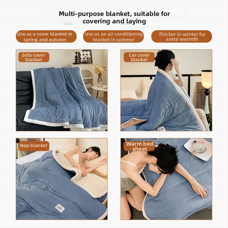 Debela deka od mliječnog velura za sofu, topla i nježna na dodir