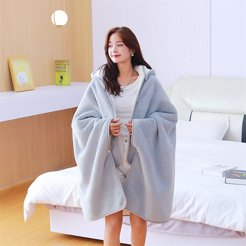 Vastagított dupla rétegű sál-takaró poliészterből, egyszínű, modern minimalista stílus, Card. fei lun