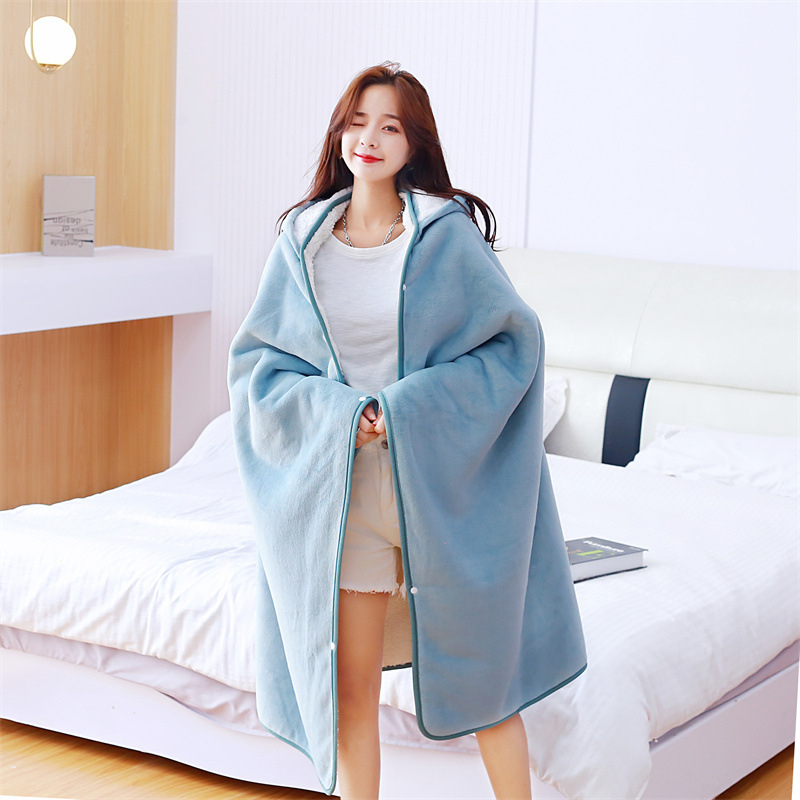 Vastagított dupla rétegű sál-takaró poliészterből, egyszínű, modern minimalista stílus, Card. fei lun