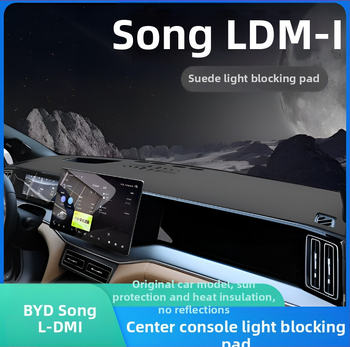 BYD Song LDMI podložka z velúru na palubnú dosku – ochrana proti oslneniu, protišmyková, tepelná izolácia pre stredovú konzolu