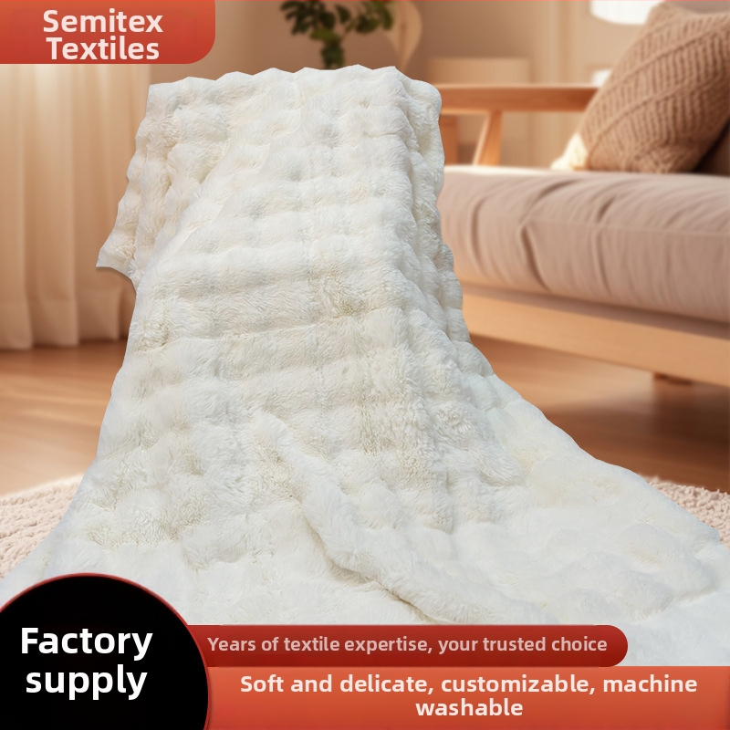 Poliester flanel deka, 300–500 g, prilagodljiva, jednobojni uzorak, pogodna za sve sezone