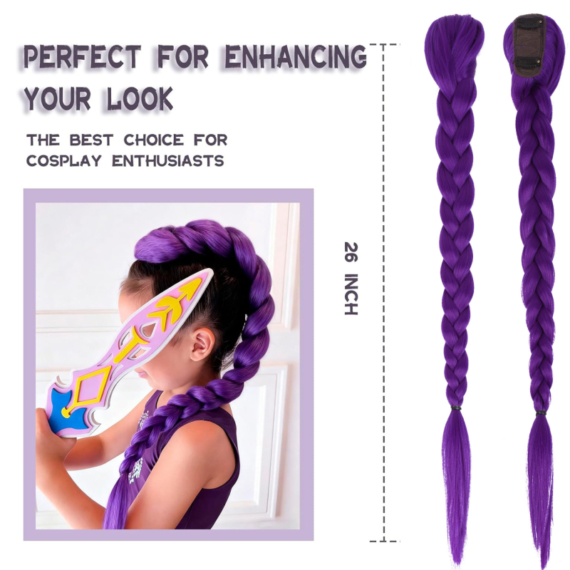 Cosplay perika s pletenicama i repom – vlakna otporna na toplinu, mehanička konstrukcija