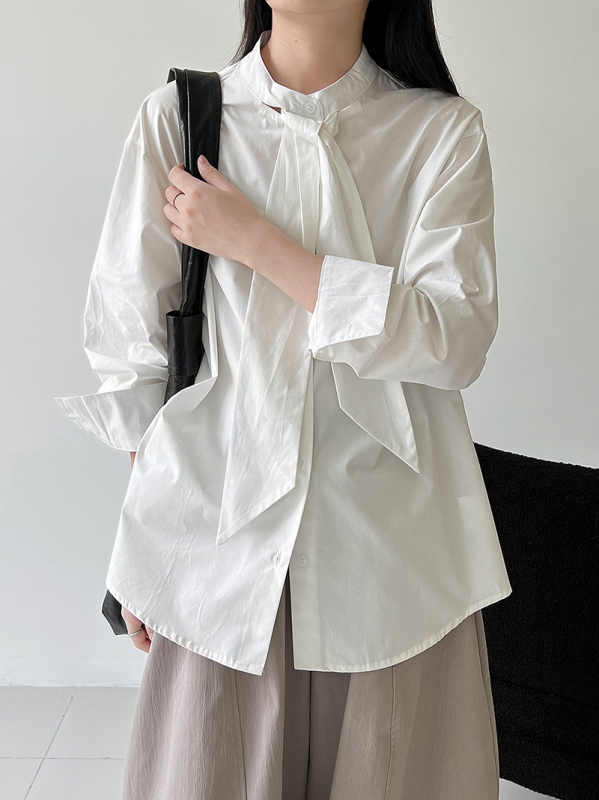 Košulja – 95% pamuk, labavi kroj, polo ovratnik, dugi rukavi, japansko-korejski casual stil