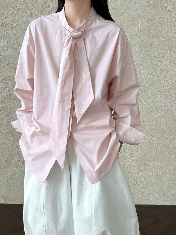 Košulja – 95% pamuk, labavi kroj, polo ovratnik, dugi rukavi, japansko-korejski casual stil