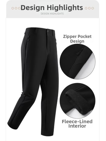 Muške poslovno-ležerne hlače ravnog kroja, srednji pojas s remenom, zip zatvarač, tkanina najlon/spandeks, više džepova