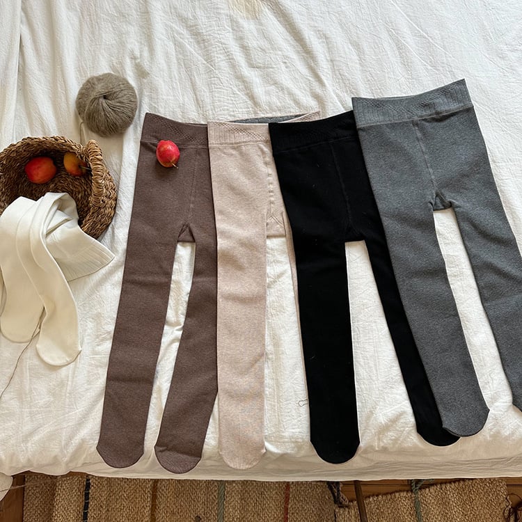 Dječje flis legice za djevojčice – 80% pamuka, elastični pojas, bez otvora u preponama, zima 2025