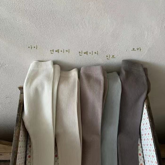 Unisex dječje ribane tajice s elastičnim pojasom, 95% pamuk, korejski stil, proljeće jesen