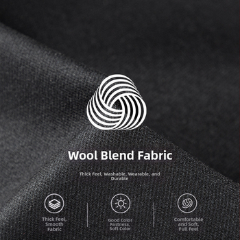 Muške poslovno casual ravne hlače s prugama, poliesterska smjesa, srednji struk