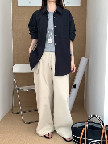 Ženska košulja jakna od pamuka s dugim rukavima, polo ovratnik, patchwork detalj, normalan kroj