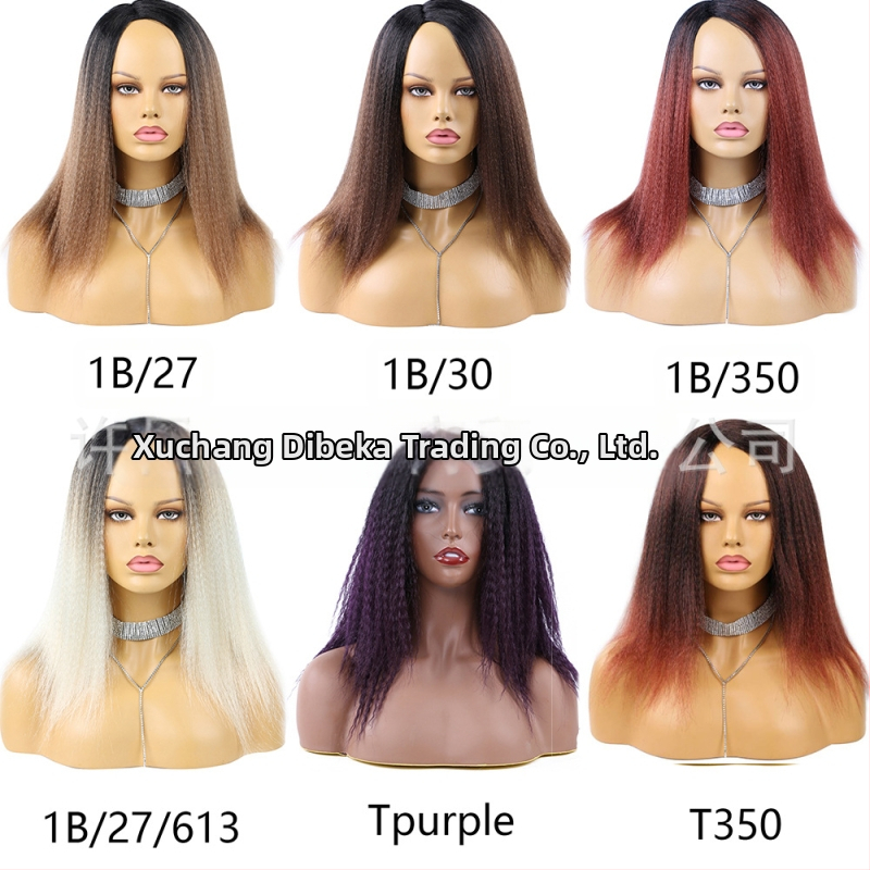 Egzotična duga ravna perika, model DBK-003, materijal kose: domaće svila, bojanje bez topline