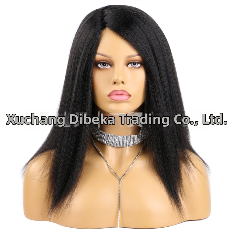 Egzotična duga ravna perika, model DBK-003, materijal kose: domaće svila, bojanje bez topline