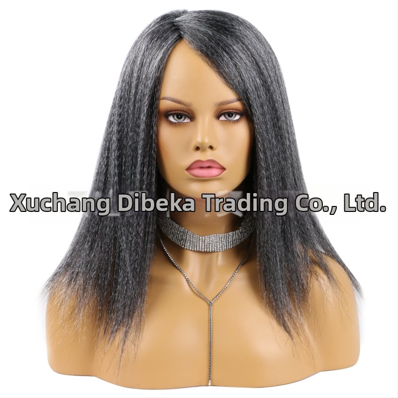 Egzotična duga ravna perika, model DBK-003, materijal kose: domaće svila, bojanje bez topline