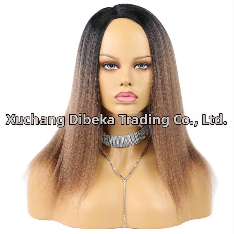 Egzotična duga ravna perika, model DBK-003, materijal kose: domaće svila, bojanje bez topline