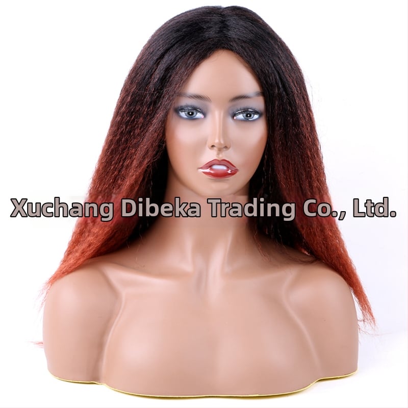 Egzotična duga ravna perika, model DBK-003, materijal kose: domaće svila, bojanje bez topline