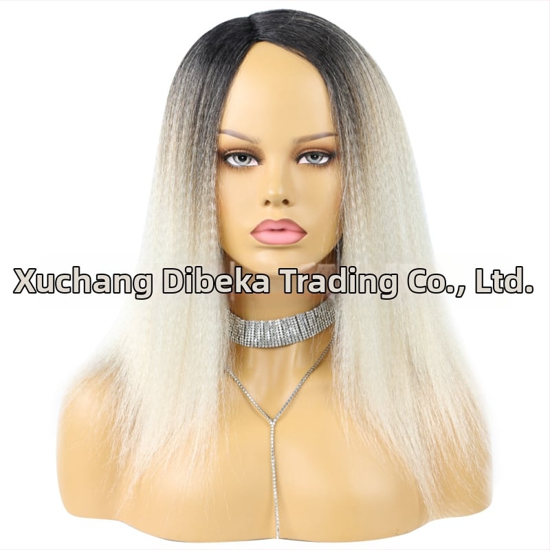 Egzotična duga ravna perika, model DBK-003, materijal kose: domaće svila, bojanje bez topline