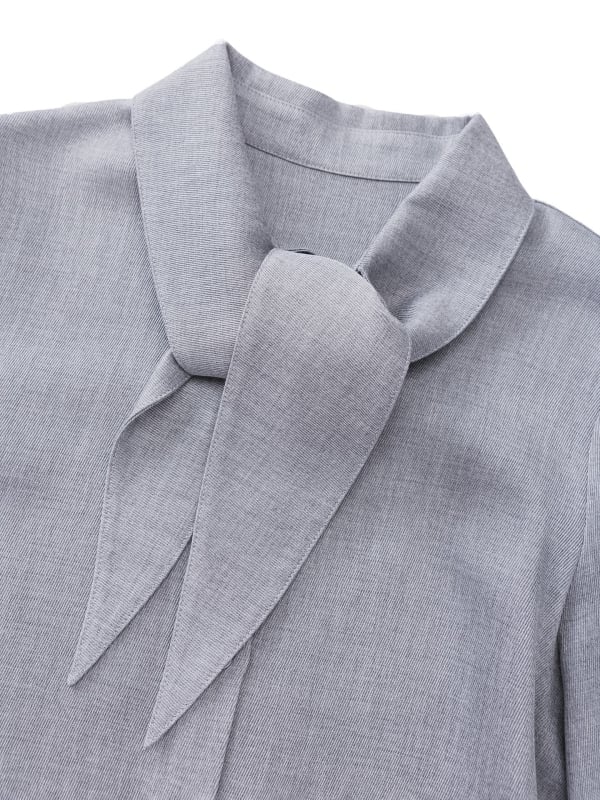 Košulja od Tencel-wool smjese, košulni ovratnik, dugi rukavi, srednja duljina