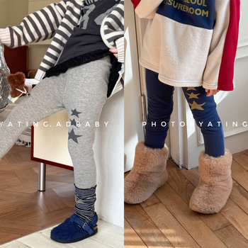 Dječje zimske hlače s flisom, korejski stil, visok pojas, 90% pamuk, zima 2025