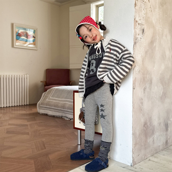 Dječje zimske hlače s flisom, korejski stil, visok pojas, 90% pamuk, zima 2025