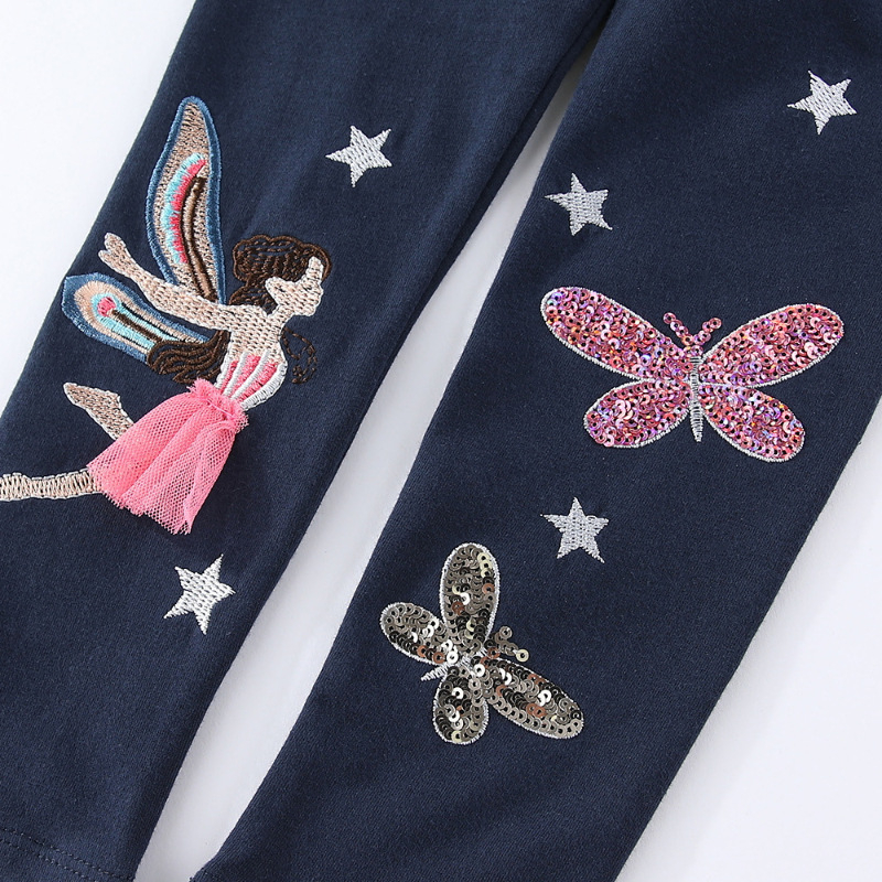 Dječje pamučne legice, 96% pamuk, srednji pojas, elastični pojas, proljeće-jesen stil