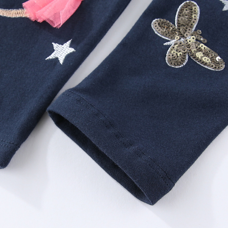 Dječje pamučne legice, 96% pamuk, srednji pojas, elastični pojas, proljeće-jesen stil